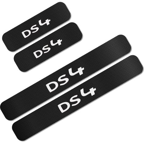 (Noir et blanc - Pour DS4) Lot de 4 autocollants anti-rayures pour seuils de portières de voiture, compatibles avec Citroën DS, DS3, DS4, DS5, DS6 et DS7. Accessoire de protection intérieure auto, eff (1/5)
