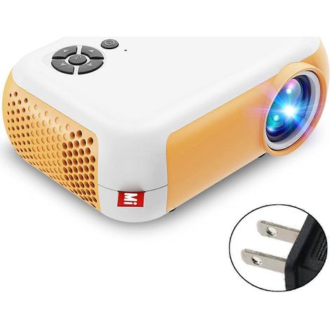 Tragbarer A10 Mini-Projektor mit 1080p-LED-Projektor für USB-Stick-DVD-Player – US-Stecker