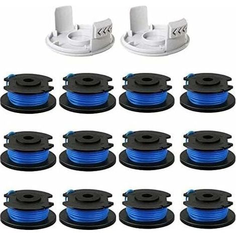 Confezione da 12 bobine di ricambio per decespugliatore a batteria da 0,065" 18 Volt 24 V 40 V compatibili con Ryobi One+ Ac14Rl3A 11 piedi (confezione da 14) (1/5)