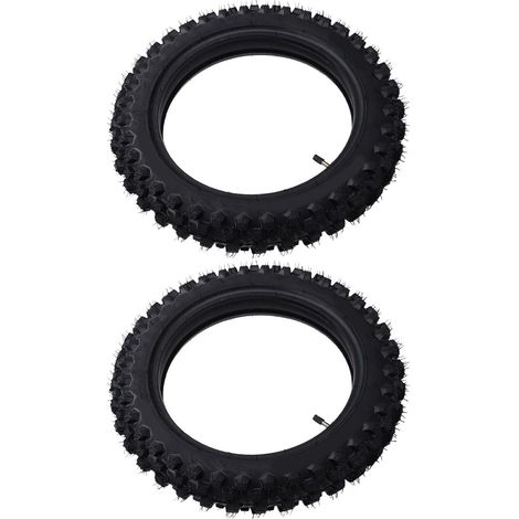Ensemble de Pneus et Chambres à Air Avant et Arrière pour Dirt Bike, Pneu de Remplacement 60/100-14 80/100-12, Chambre à Air 2.50-14 3.00/3.50-12 pour Course de Motocross