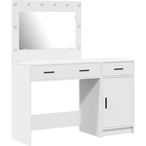 Maison Exclusive - Tavolo da Trucco con cassetto 2 pcs Bianco Legno multistrato