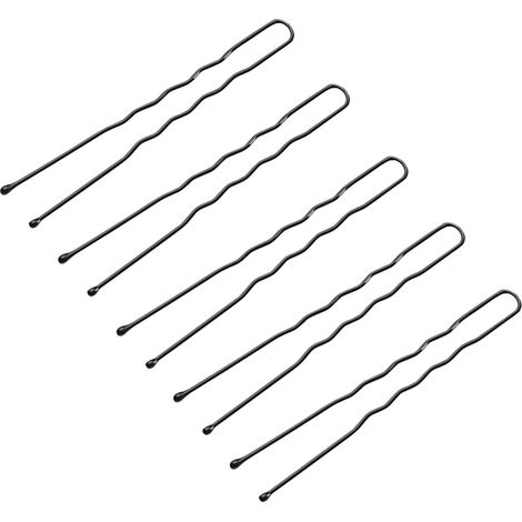 Chignon per parrucchieri E-65 300 pezzi. 6 cm neri (1/4)
