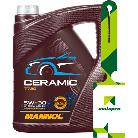 Mannol 5W30 Ceramic 5L - Olio ceramico + ciondolo in omaggio