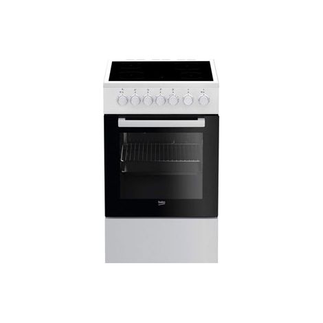 Beko – Cuisinière vitrocéramique 4 foyers – Classe énergétique A – Nettoyage facile – 60L – Type de chaleur : électrique (1/5)