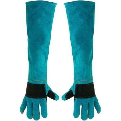 60 cm lange Schweißerhandschuhe, hitzebeständige Leder-Schweißerhandschuhe, verlängerte Schweißerhandschuhe, 1 Paar, PSA – Schweißerhandschuhe