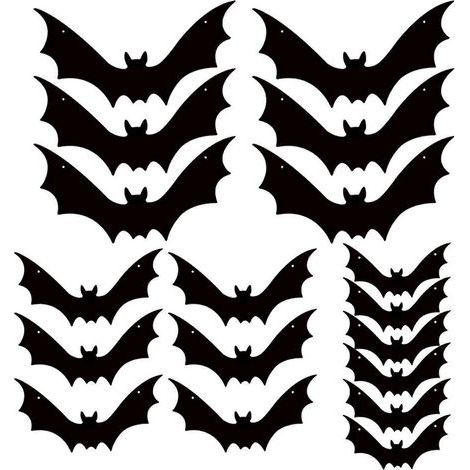 Décorations de chauves-souris avec yeux lumineux pour Halloween. Faciles à suspendre et polyvalentes pour décorer votre jardin ou cour. (1/5)