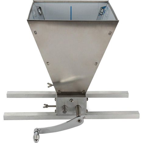 Broyeur de Malt à Grains avec Base, Broyeur d'orge en Acier Inoxydable avec Rouleau, Broyeur Manuel de Céréales d'Epice d'Orge pour le Broyeur à Gains de Brassage de Bière
