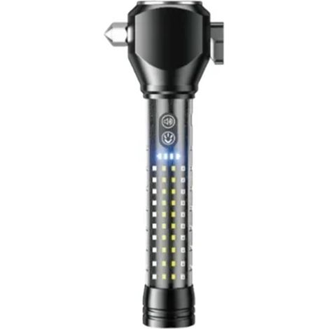 TRADE SHOP - Torcia Elettrica Multiutensile A Led Potente Ricaricabile Portatile In Alluminio Q-d778 -