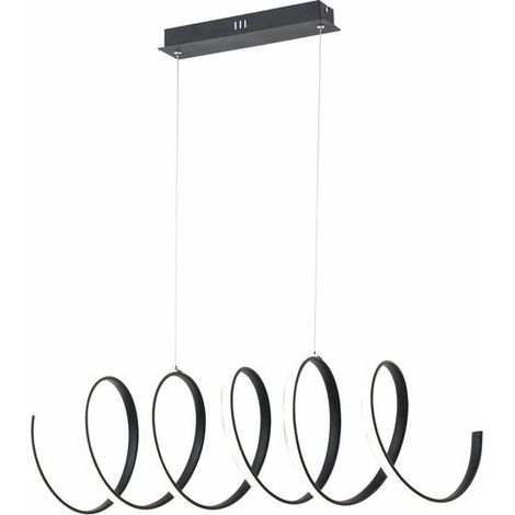 Suspension moderne noire Ruban LED 40W 4000K Reality