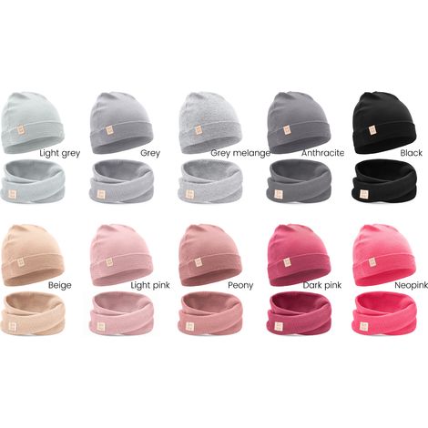 Set di cappellino tubolare da bambino, a righe, primaverile, Neogreen, 36-40 cm (1/2)