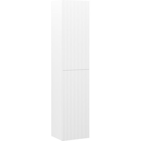 Mexen Rivel colonna da bagno 35 cm, 2 porte, scanalato, bianco opaco - 91A21-03016-2-BF01 (1/5)