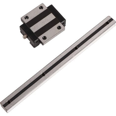 Ensemble de guidage linéaire coulissant en acier à roulement, résistant à la rouille et à la corrosion, bloc de glissière pour imprimante 3D, longueur 200 mm/7,9 pouces (1/5)