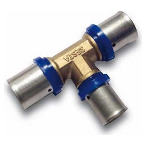Tee ridotta per multistrato a pressare : Diametro - 20X16X20