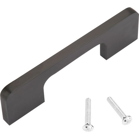 Poignée De Tirage En Alliage D'aluminium - Distance De Fixation 128mm - Pour Armoire Et Tiroir - Noir - Lot De 1 (1/5)