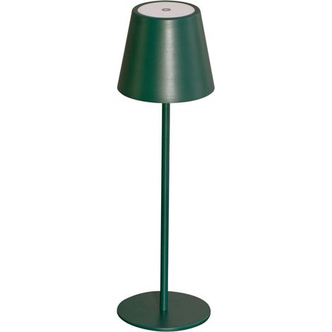 Lampe de table LED - Sans fil - IP54 - Métal vert - 369mm - USB