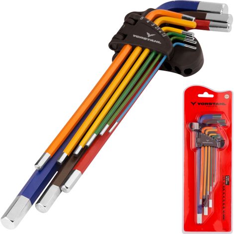 Jeu de clés Allen extra longues, 9 pièces, 1,5-10 mm, Vorstahl (1/5)
