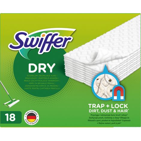 Salviette asciutte Swiffer, ricarica per mocio, 18 pezzi (1/5)