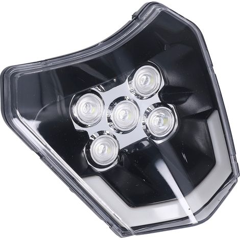 Phare avant LED pour moto, 5 LED, éclairage puissant, étanche, résistant aux chocs, remplacement pour motos tout-terrain EXC, SXF et MX. (1/5)