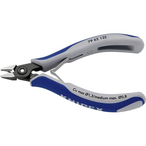 KNIPEX 79 62 125 Pince coupante de côté pour l’électronique de précision avec poignées multimatières brunie 125 mm