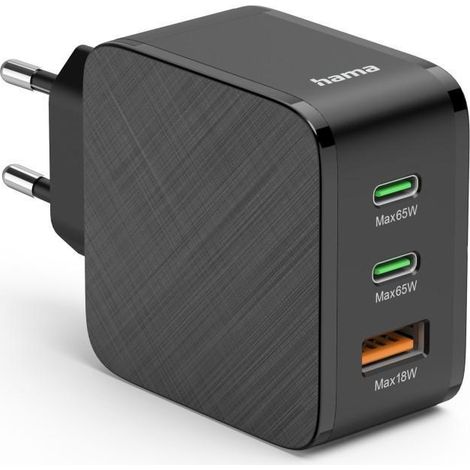 Hama 00201965 Schnellladegerät 65W 2x USB-C PD 1x USB-A