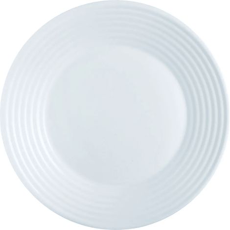 6 x assiettes plates blanche STAIRO - Verre - 27cm