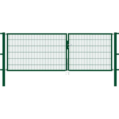 ALBERTS Doppeltor Flexo, fvz.grün Kst.b.RAL 6005, lichte BxH3500x1200, PF80x80/1900mm (1/3)