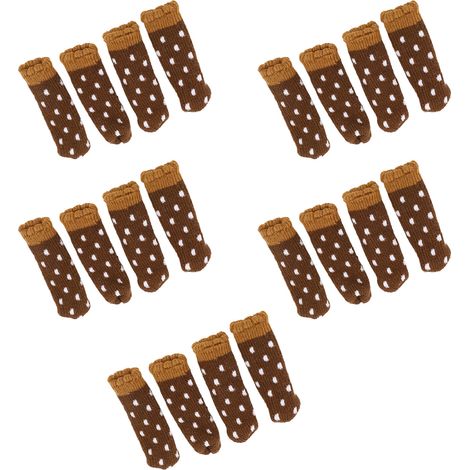Lot de 20 protège-pieds de meubles silencieux pour sols, type Jacquard 2, compatibles avec chaises et tables.