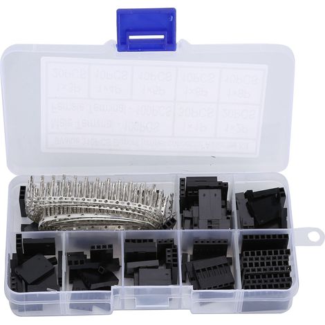 Kit de 310 connecteurs de câble cavalier, boîtier 2,54 mm, bornes à sertir mâles et femelles (1/5)