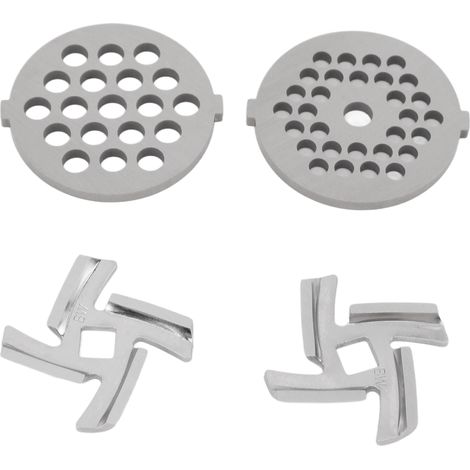 Lames et disques de broyeur à viande en acier inoxydable pour hachoir à viande accessoire 2 lames tranchantes 2 plaques de coupe (1/5)
