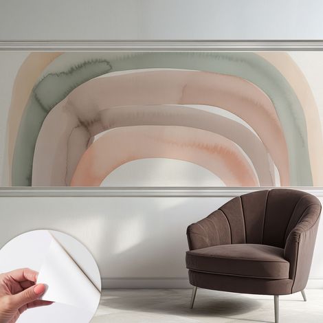 Fototapete Selbstklebend - Wanddekoration - Wandfolie - 3D Tapete Wand - Wohnungsdeko Regenbogenbögen 250x104 cm (1/5)