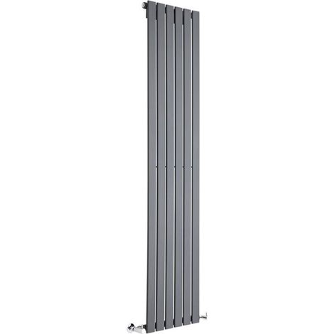 Single Tall Vertical Flat Panel Radiator Anthracite 1800 High 408 Wide