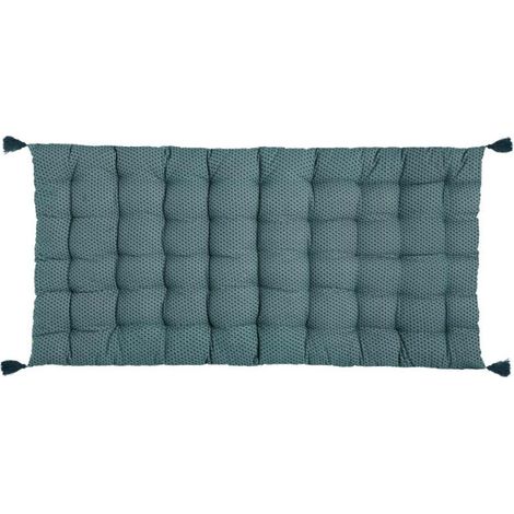 Matelas de Sol 4 Pompons "Otto" 60x120cm Bleu (1/5)