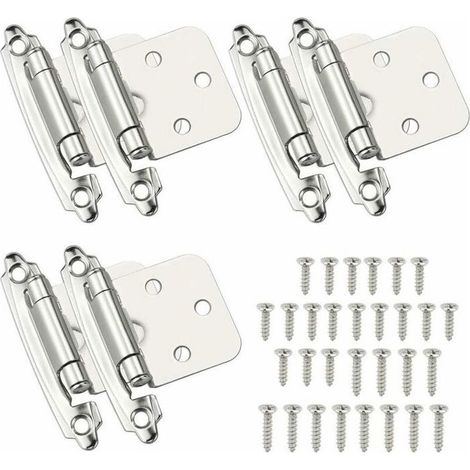 6 Pcs Charniere Porte Charnière à Fermeture Automatique Matériau en Acier Laminé à Froid Paumelle Ressort avec Amortisseur pour (1/5)