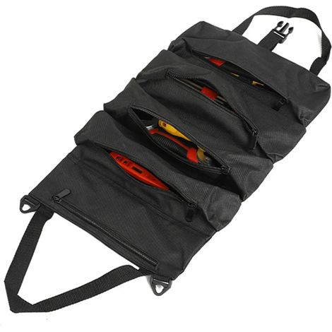 Sac à outils INF Oxford : Organiseur d'outils multifonctionnel pour électricien, noir (1/3)