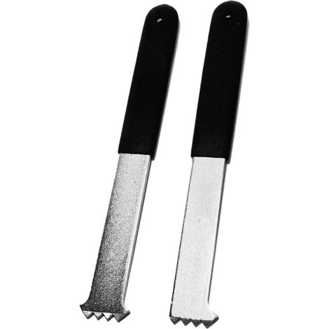 Outil de traction pratique en 2 pièces avec poignée ergonomique pour rénovation efficace des pelouses et terrasses, extracteur de pavés de jardin (1/5)