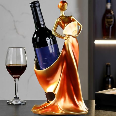 Casier à vin décoratif en résine pour comptoir femme