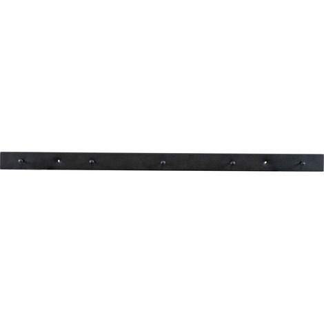Appendiabiti da parete Vita in acciaio nero 5 ganci 70x4x4 cm