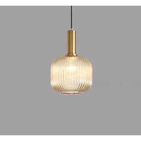 Lampada a sospensione creativa in vetro, lampada da sala da pranzo, lampada da soffitto minimalista, lampada da camera da letto, lampada da comodino, lampada da soggiorno, loft E27 (1/4)