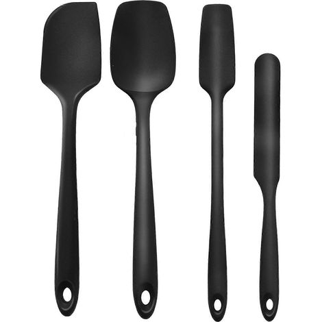 Silikon-Spatel-Set, hitzebeständige Silikon-Gummi-Spatel, nahtloser Spatel, flexibel, antihaftbeschichtet (1/5)