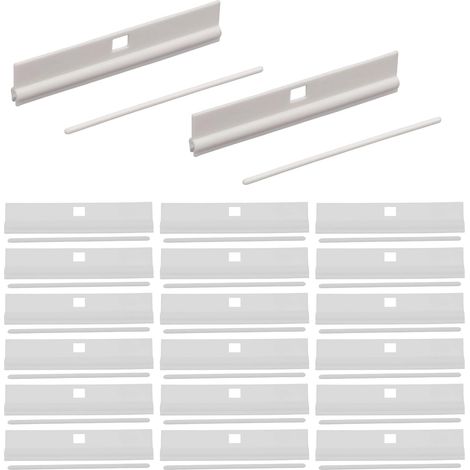 20 Pièces Attaches de Stores Verticaux sans Couture, Crochets pour Stores Verticaux, Accessoire pour Stores Verticaux, Blanc (1/5)