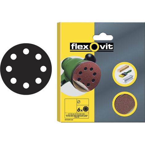 Flexovit 150mm Coarse Sanding Discs - Durable Aluminium Oxide