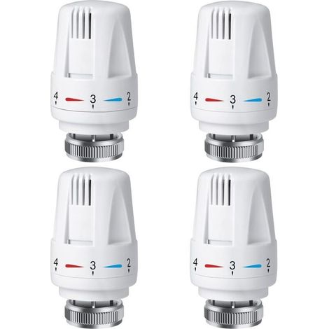 Tête thermostatique de radiateur PCS, tête de thermostat de radiateur TRV M30 x 1,5, vanne thermostatique de radiateur, vannes de radiateur de radiateur pour système de chauffage pour la maison et le (1/5)