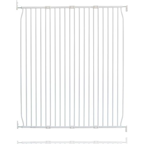 Safetots Extra Tall Eco Screw Fit Baby Gate, White, 130cm - 140cm, Extra Tall Gate 100cm in Height, Stair Gate for Baby