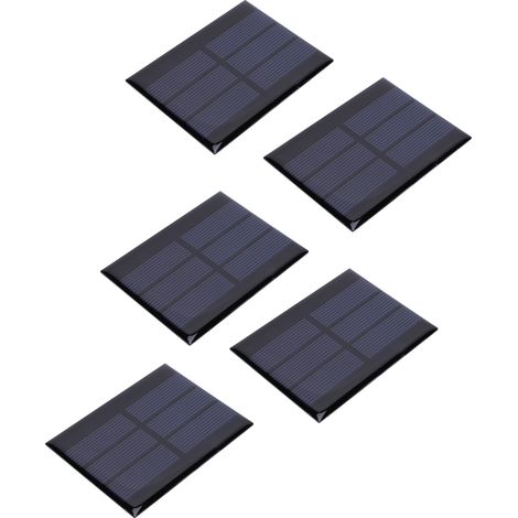 Lot de 5 mini panneaux solaires 0,65W 1,5V DC pour chargeur batterie, projets DIY, jouets, système domestique. (1/5)