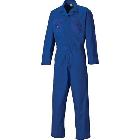 Combinaison de travail Dickies fermeture pression Redhawk Bleu Royal 50.