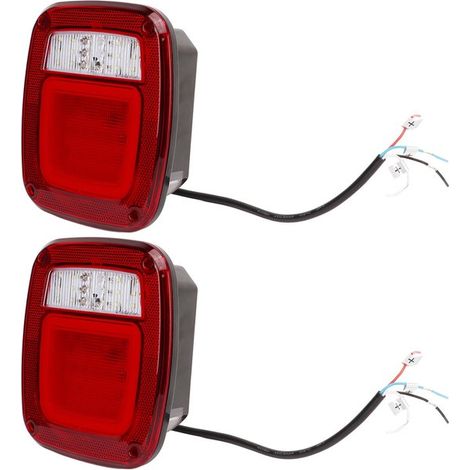 Passend für ein Paar 12V LED Rückleuchten (links und rechts) mit Bremslicht für Wrangler CJ TJ YJ