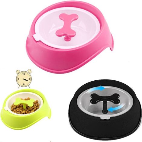 Ciotola Sport 007 Plastica 0,65 l Osso Rotazione 360 Gradi Cane Gatto Animali