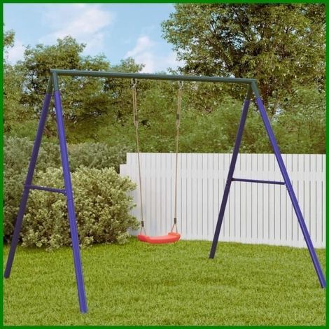 Altalena da giardino rossa – Sedile in PE antiscivolo – Lunghezza della corda regolabile – Portata massima 50 kg – Per bambini dai 3 ai 10 anni (1/4)