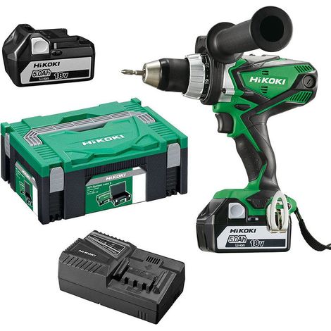 Hikoki – Perceuse-visseuse sans fil 18V 5Ah – Couple 92Nm – Mandrin métallique 13mm – Coffret HITCASE (1/7)