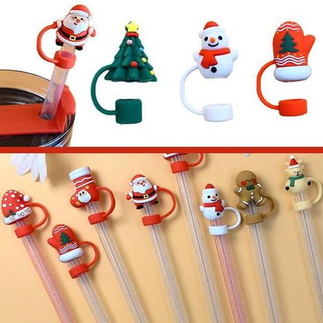 Erhältlich in 10 Größen. Farben der Weihnachtsmütze: siehe Foto. Material: wiederverwendbares Silikon.